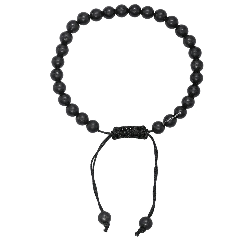 Shungite Healing Crystal Bracelets - 6mm Beads (Adjustable)