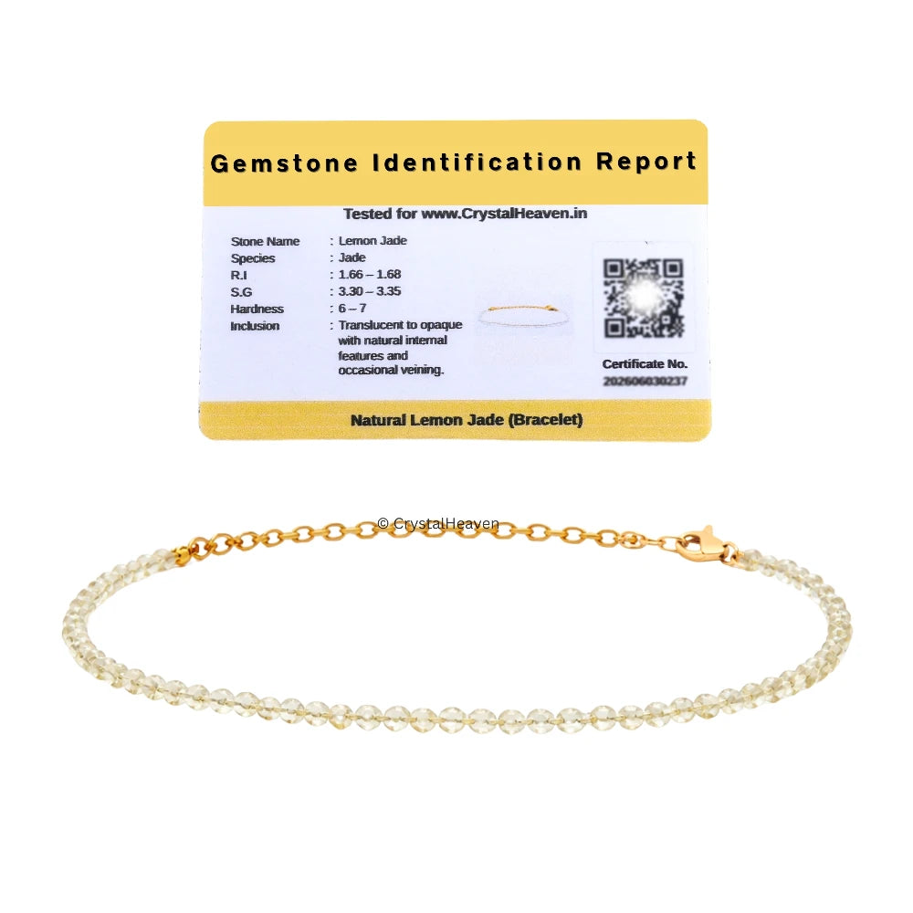 Lemon Quartz Bracelets - 2mm Faceted Beads (Gold)