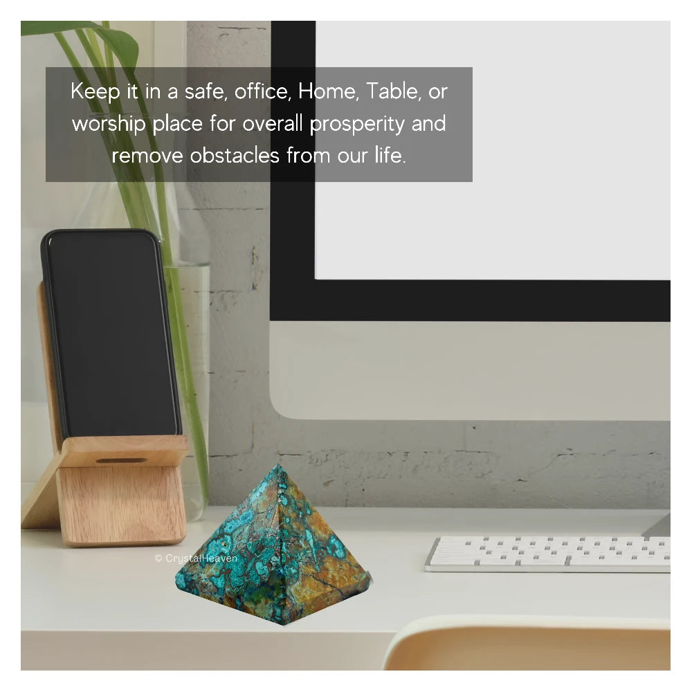 Chrysocolla Pyramid (2 Inch)