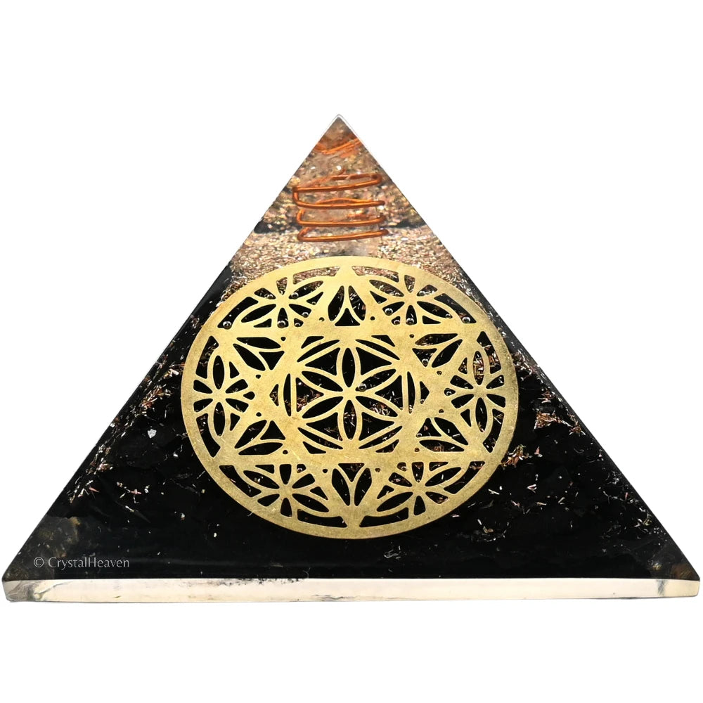 Black Tourmaline Orgone Pyramid (Star Of David)