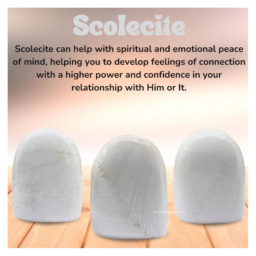 Scolecite Standing Palm Stone (Regular)