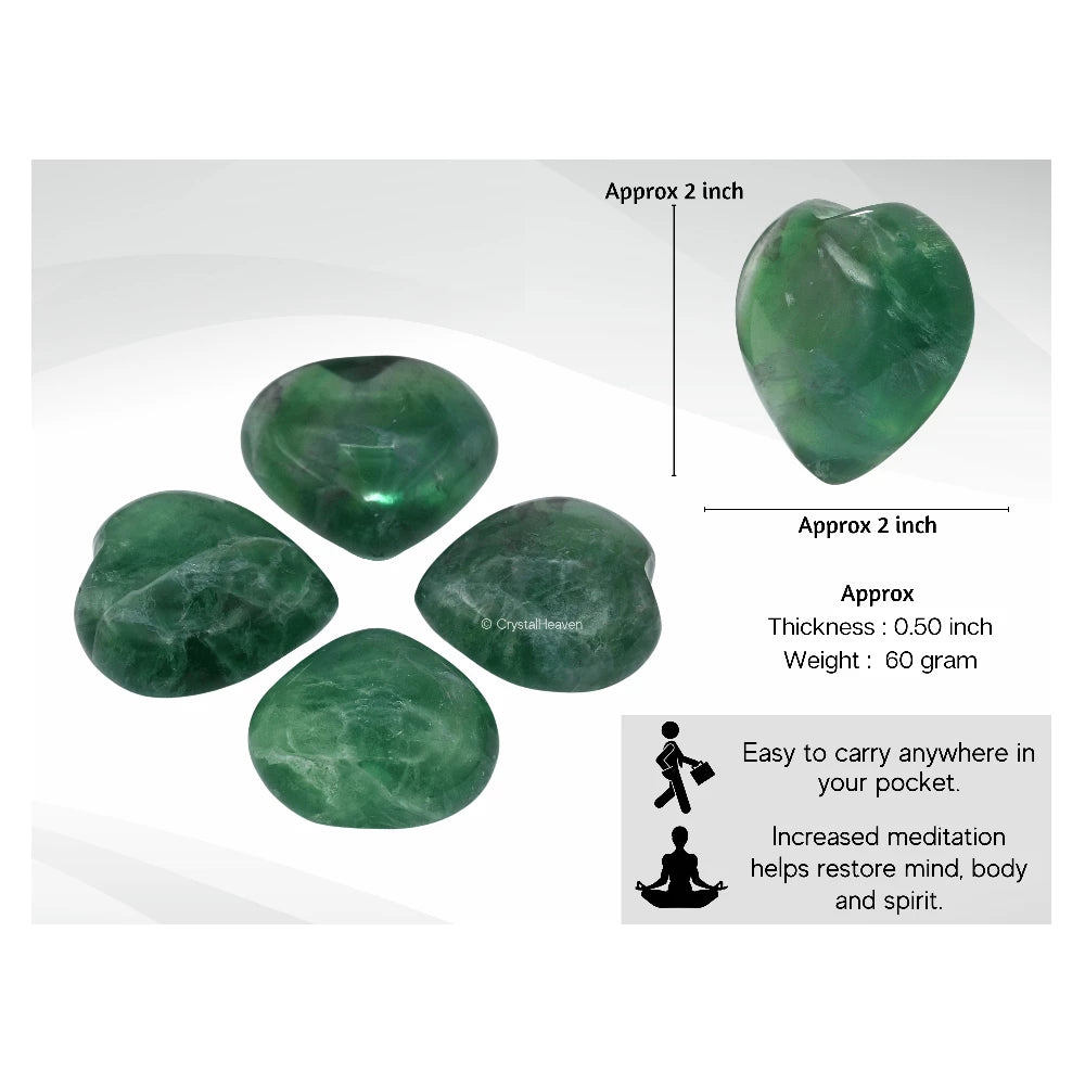 Green Fluorite Heart