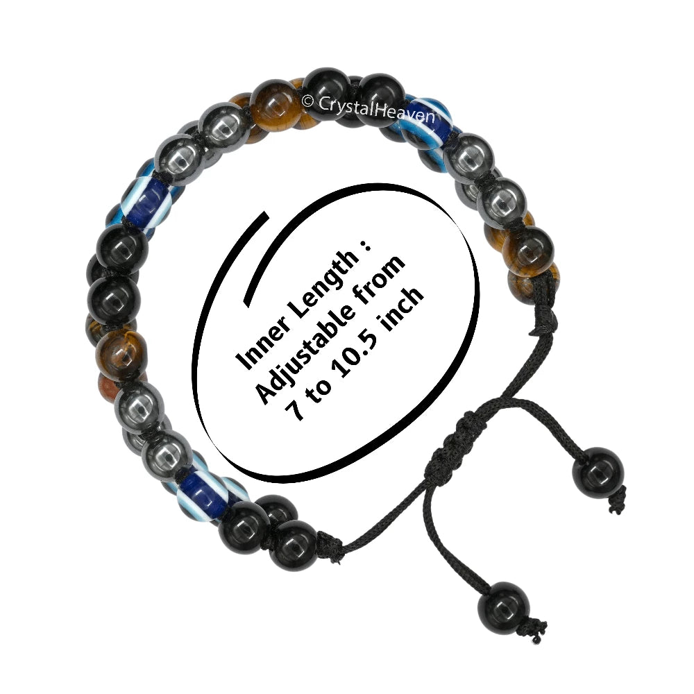 Evil Eye Bracelet for Men Women (Double Layer)