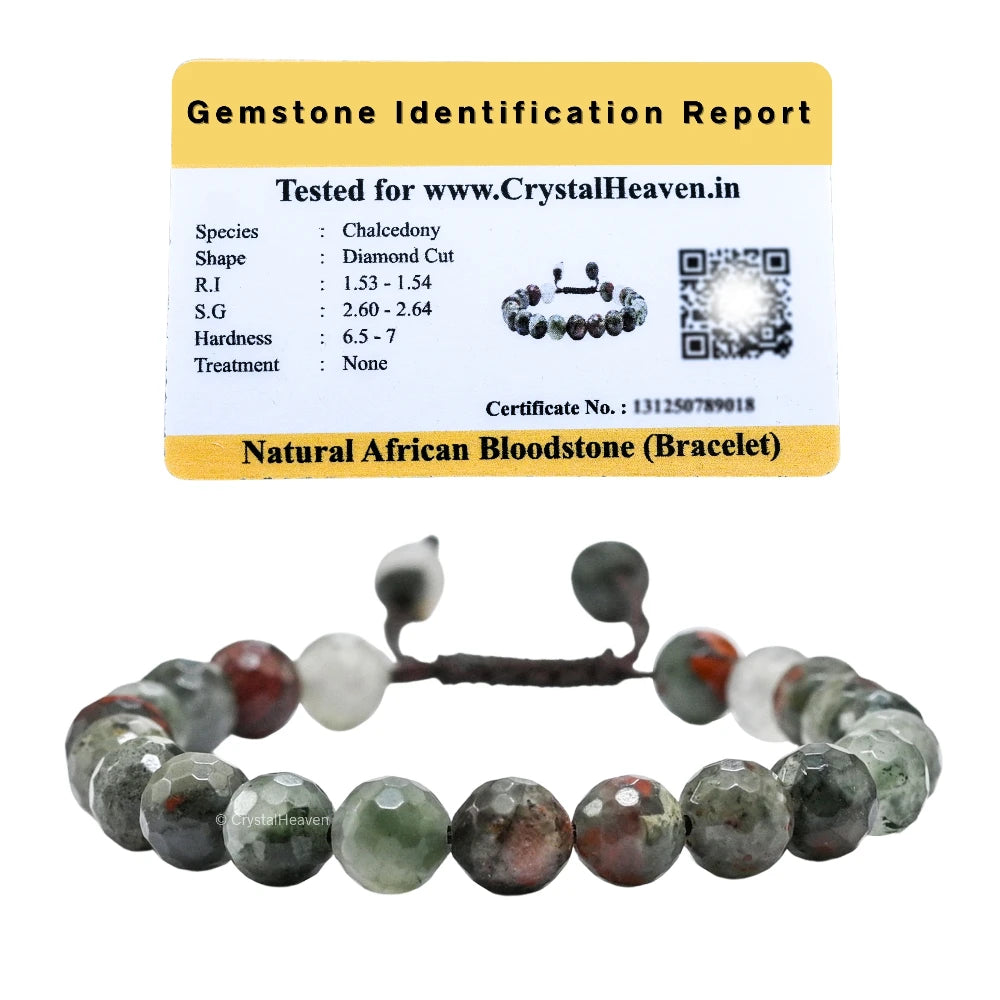 African Bloodstone Bracelet (Faceted-Adjustable)