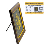 Golden Ganesha on Natural Pyrite Frame – Vastu Decor