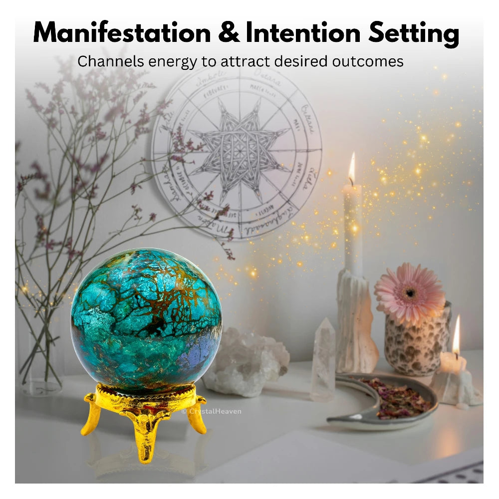 Chrysocolla Sphere (1.5 Inch)