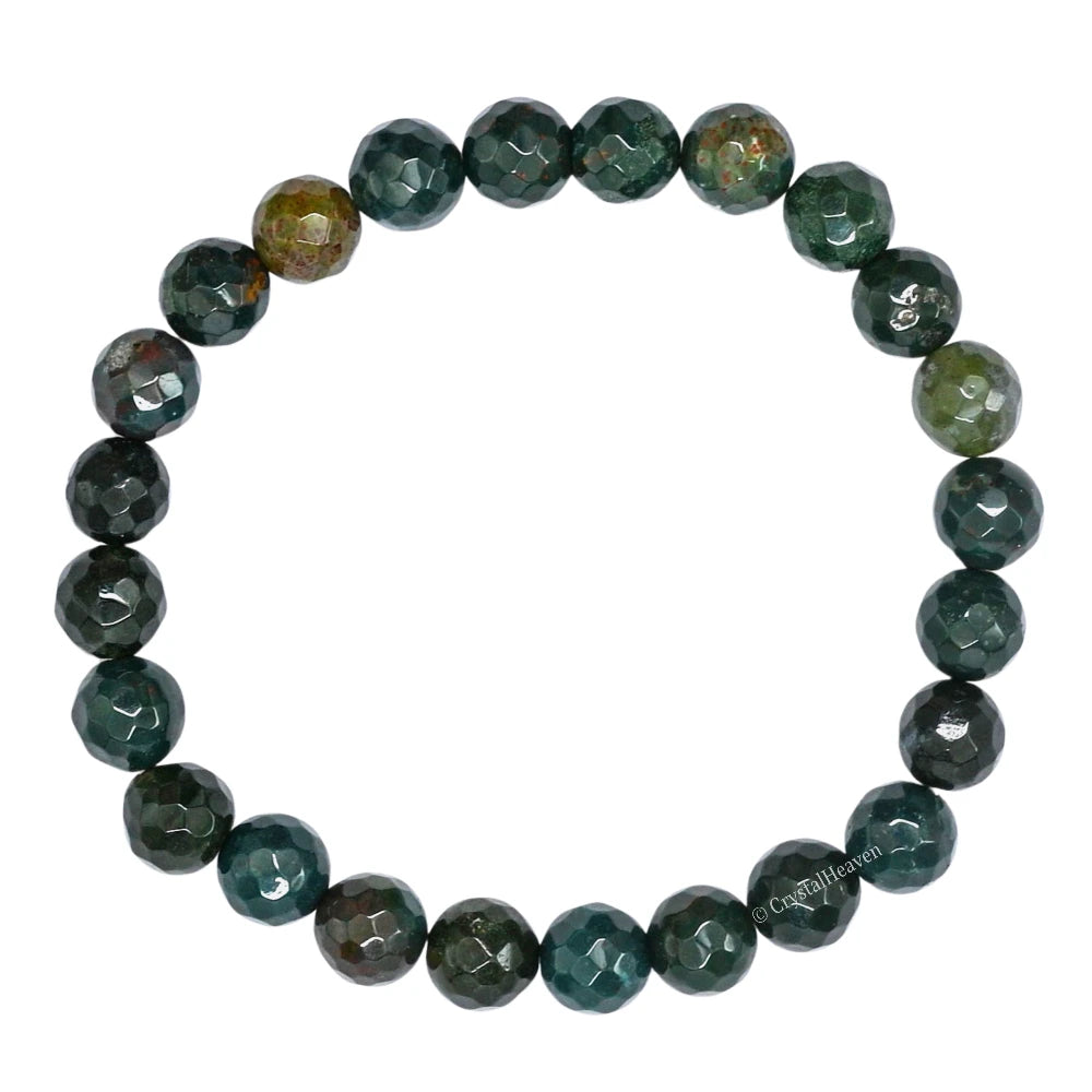 Bloodstone Bracelet (Faceted-Stretchable)