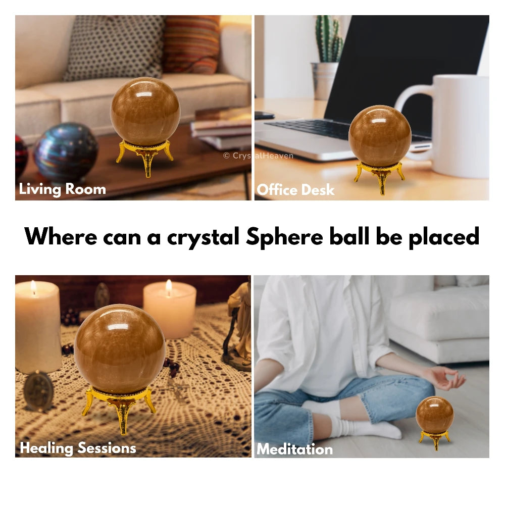 Peach moonstone Sphere (2 Inch)