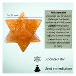 Red Aventurine Crystal Merkaba (15-20 mm)