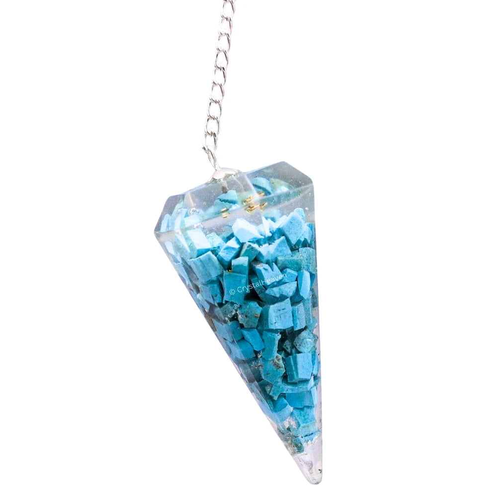 Turquoise Crystal Orgone Pendulum