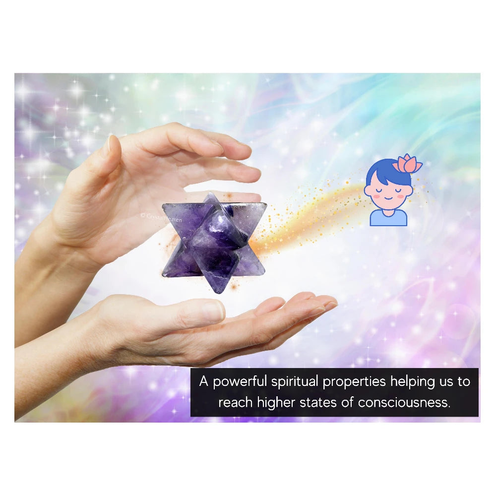 Amethyst Crystal Merkaba (35-45 mm)