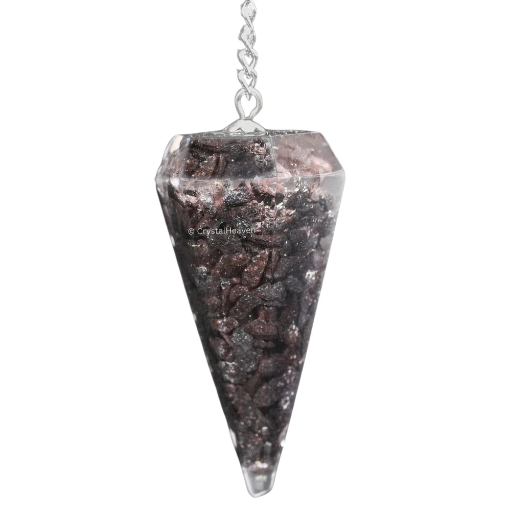 Hematite Crystal Orgone Pendulum
