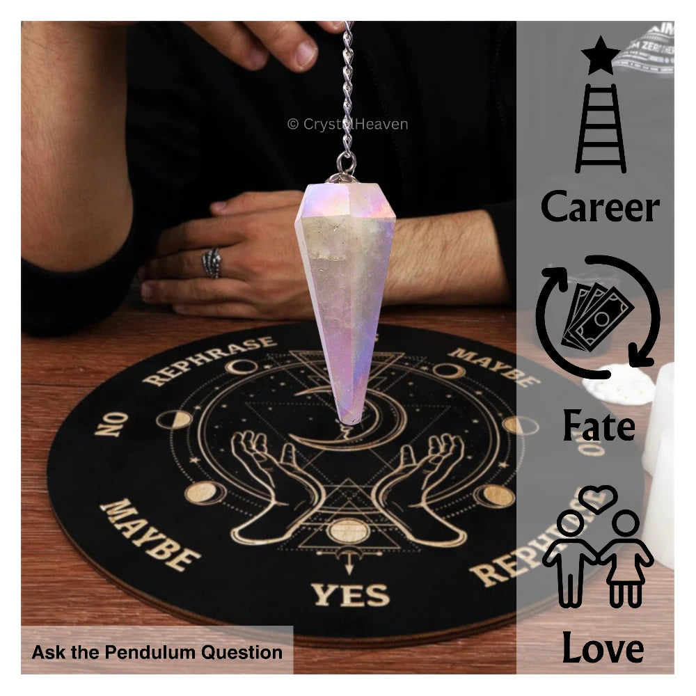 Angel Aura Rose Quartz Pendulum