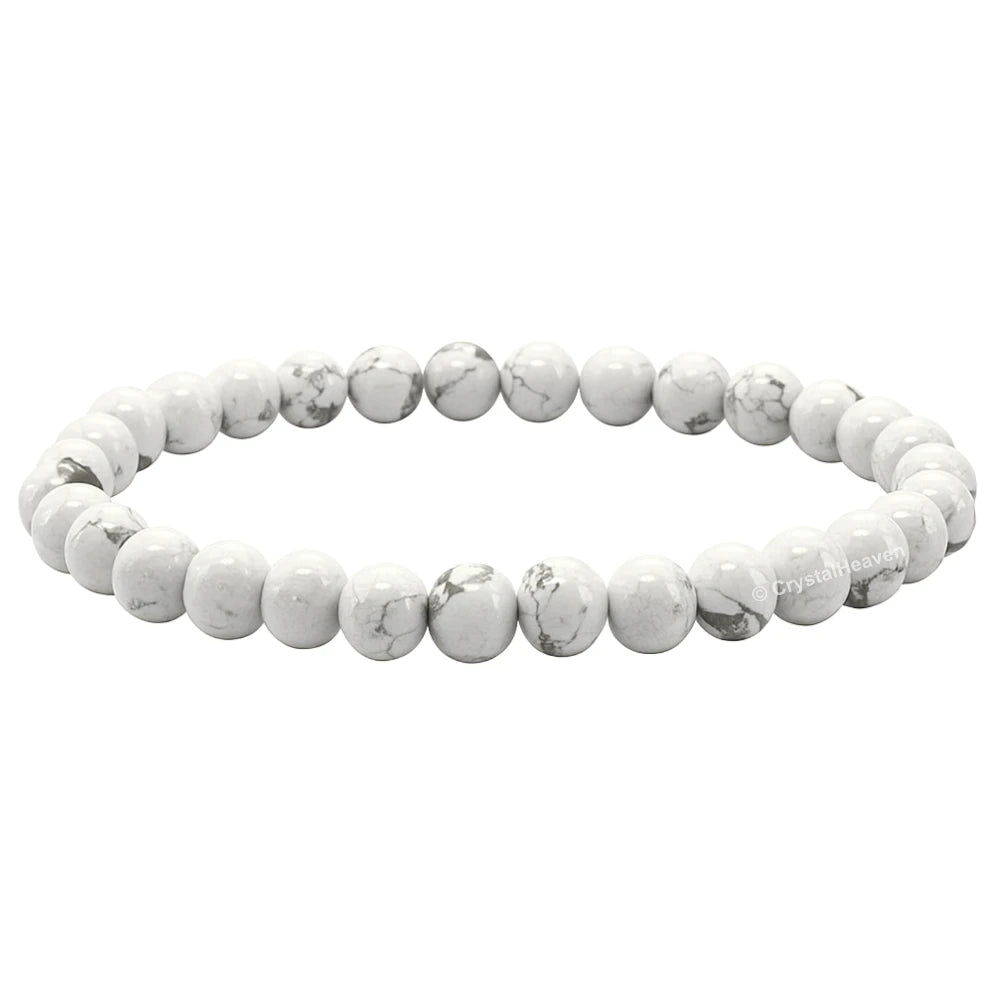 Howlite Healing Crystal Bracelets - 6mm Beads