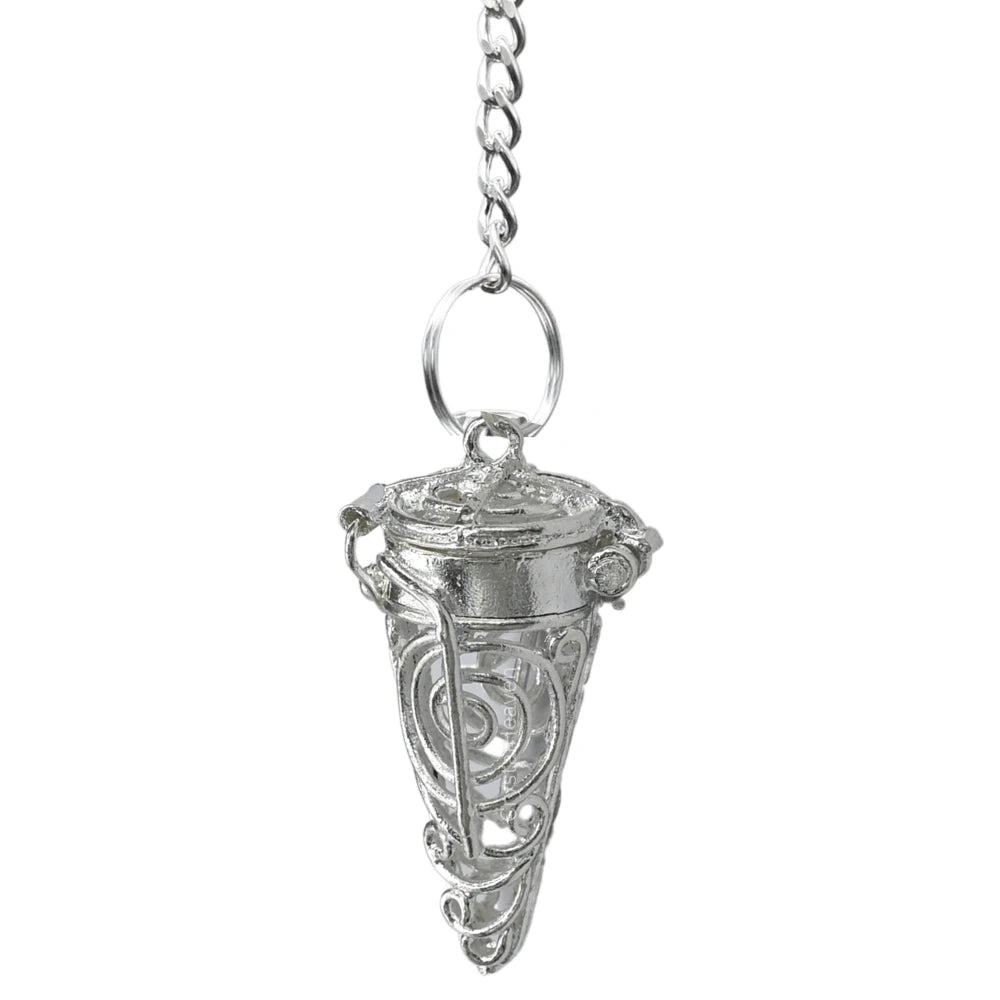Metal Brass Pendulum - Silver Cone Chamber (MP88)