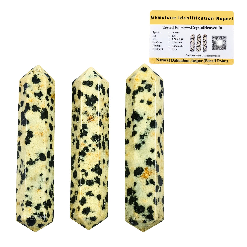 Dalmatian Jasper Pencil Points (Double Terminated) (Set of 50)