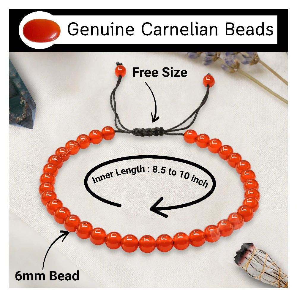 Carnelian Anklet (Without Knot)