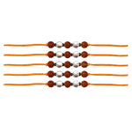 Rudraksha and Sphatik Rakhi for Brother (Set of 5)