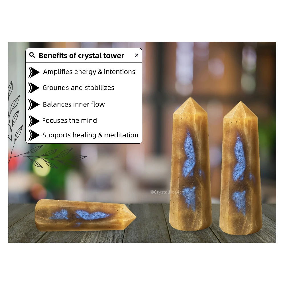 Sun Moonstone Crystal Tower (3" to 4" inch)