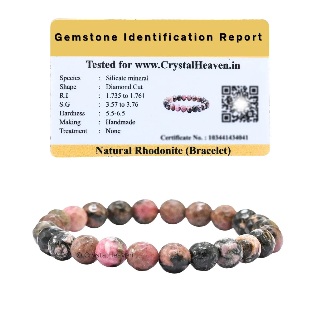 Rhodonite Bracelet (Faceted-Stretchable)