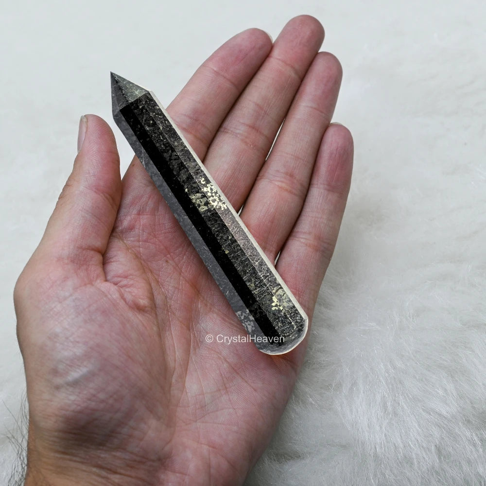 Nuummite Wand (Faceted)