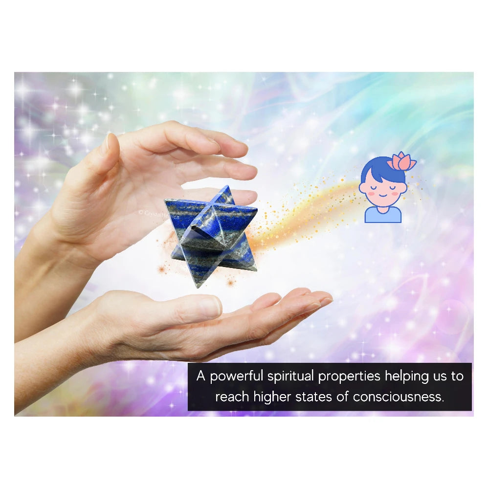 Lapis Lazuli Crystal Merkaba (35-45 mm)