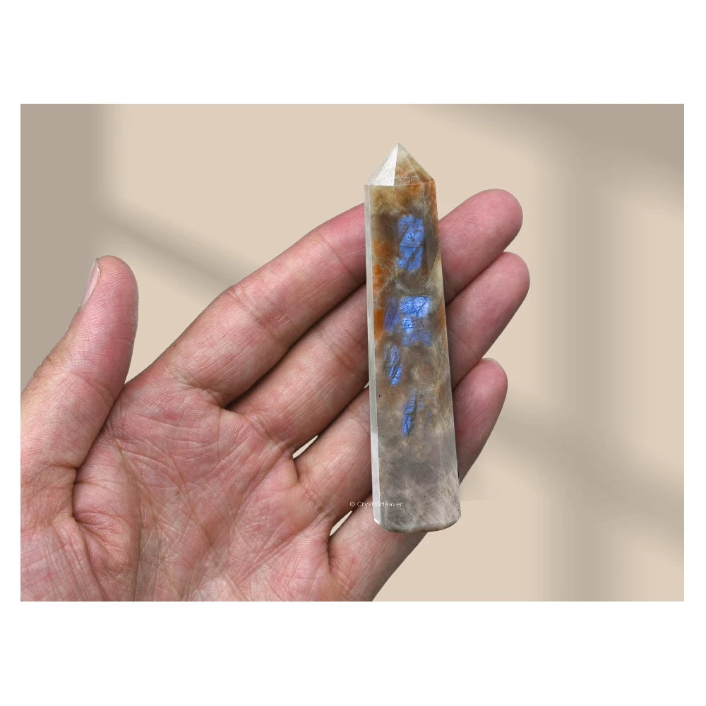 Sun Moonstone Crystal Tower (3" to 4" inch)
