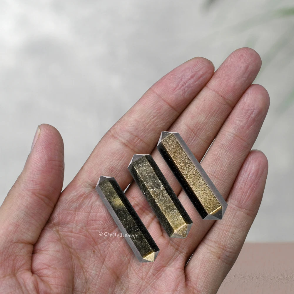 Gold Sheen Obsidian Pencil Points (Double Terminated) (Set of 50)