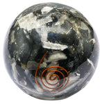 Black Tourmaline Selenite Crystal Orgonite Ball (2.5 Inch)