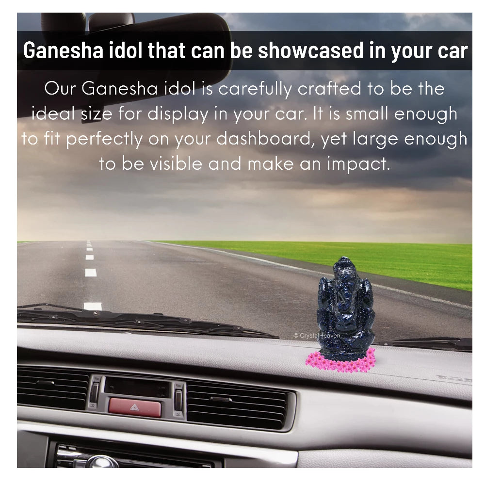 Blue Goldstone Crystal Ganesh Ganpati