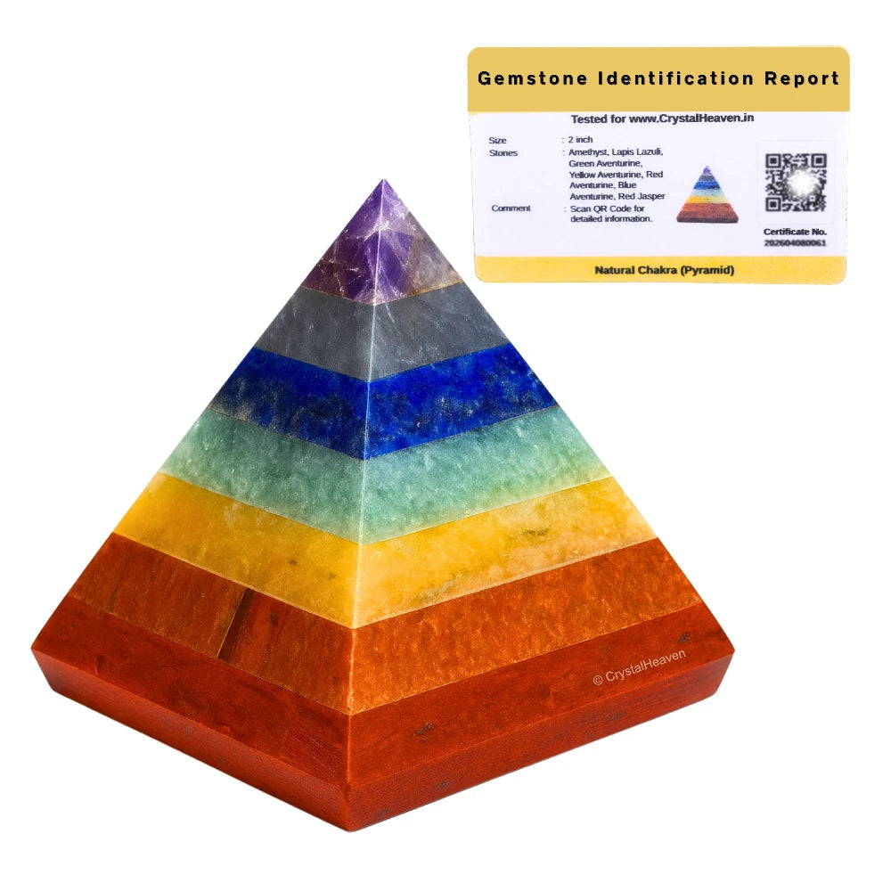 7 Chakra Pyramid (2 Inch)