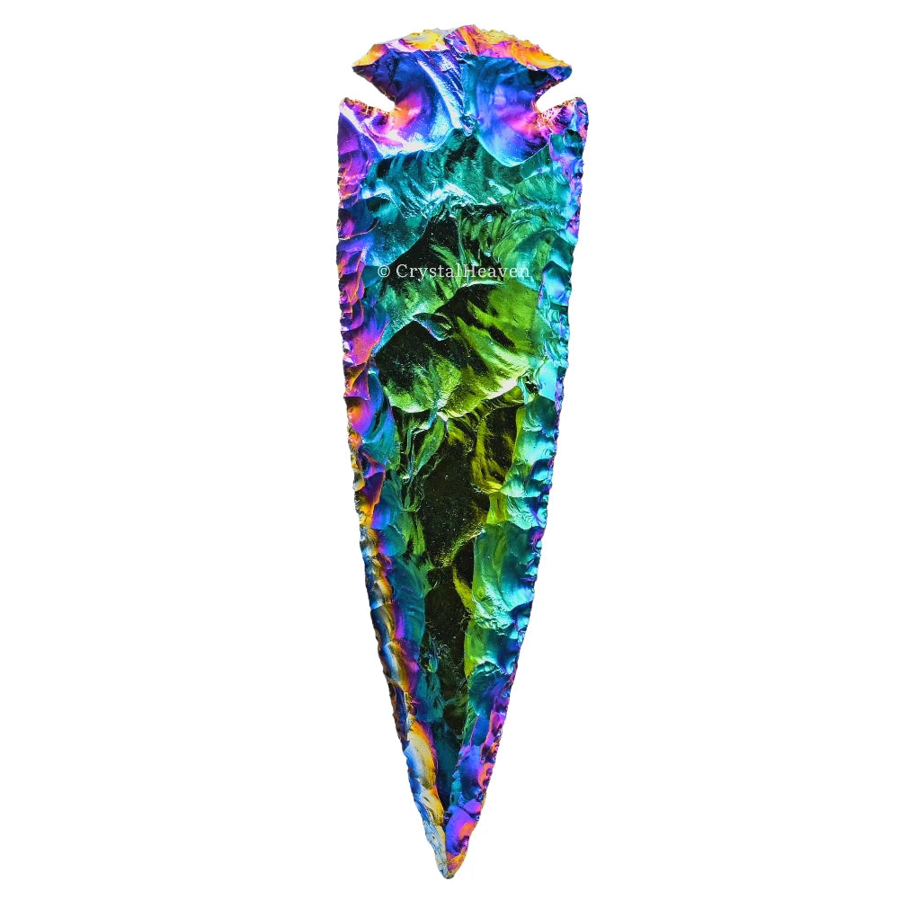Titanium Aura Quartz Arrowhead - 6" to 7"