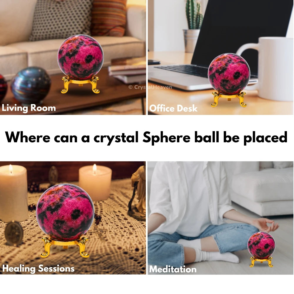 Rhodonite Sphere (1.5 Inch)