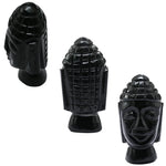Black Obsidian Buddha Head