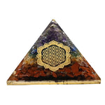 7 Chakra Orgone Pyramid (Lotus Flower Of Life)