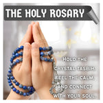 Sodalite Crystal Tasbih (Silver)
