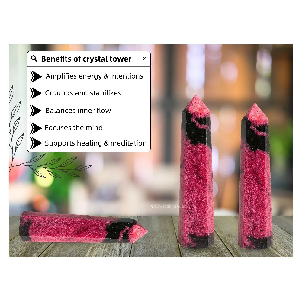 Rhodonite Tower (3" to 4" inch)