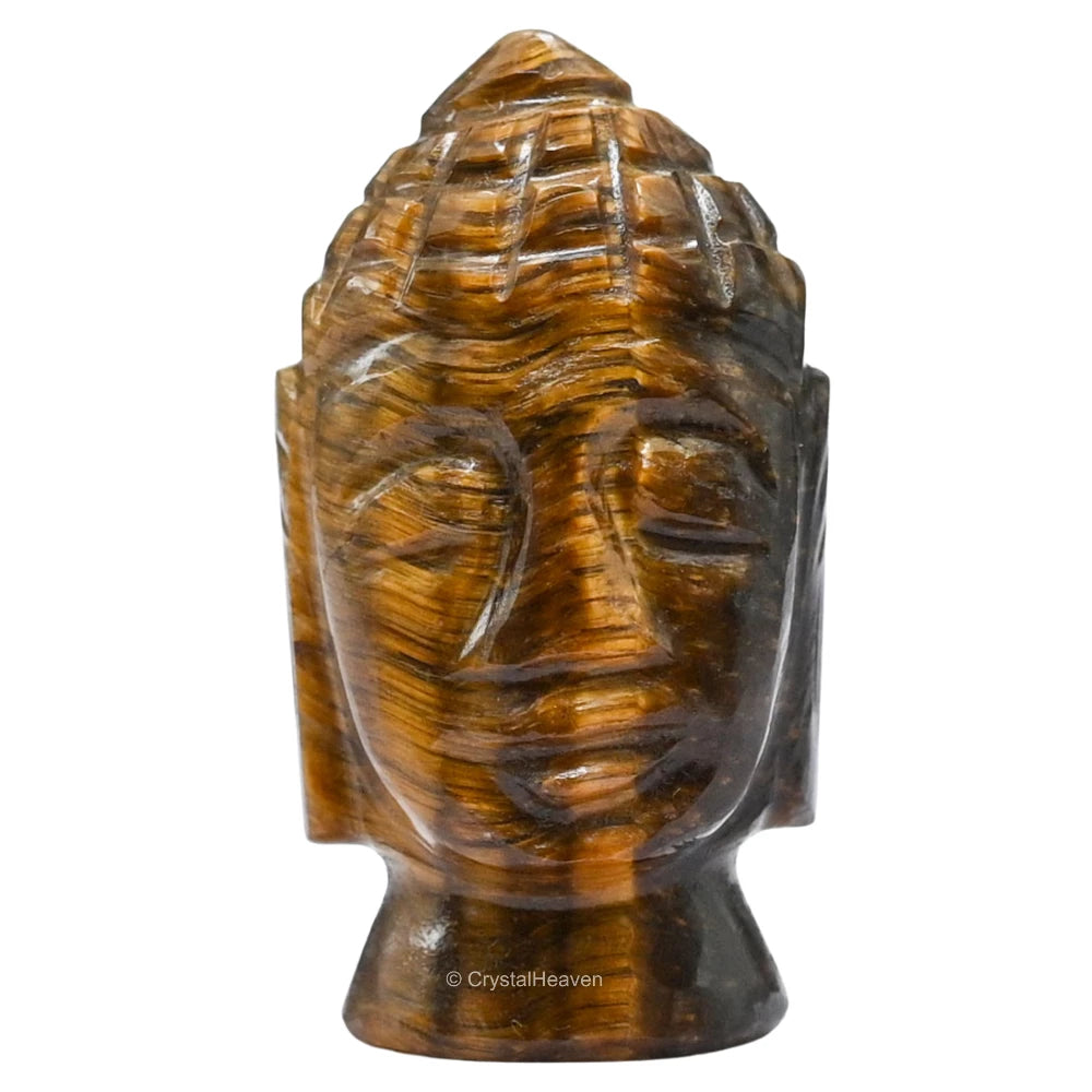 Tiger Eye Buddha Head