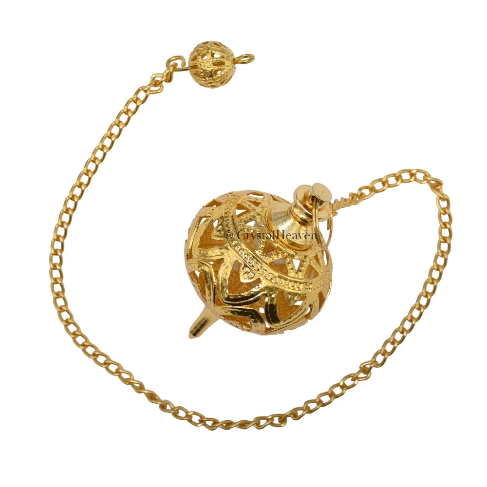 Metal Brass Pendulum - Gold Hanuman Mace (MP50)