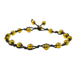 Golden Hematite Anklet (Hand Knotted)