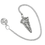 Metal Brass Pendulum - Silver Cone Chamber (MP88)