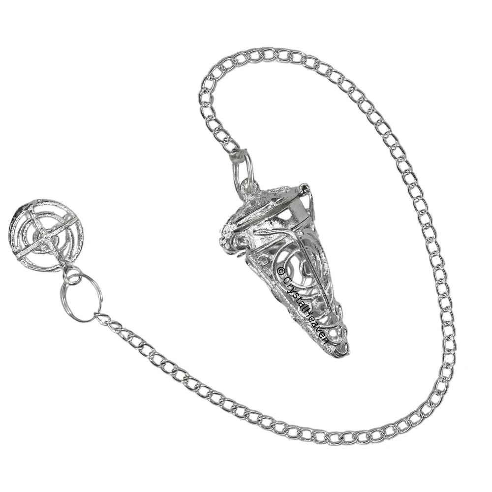 Metal Brass Pendulum - Silver Cone Chamber (MP88)