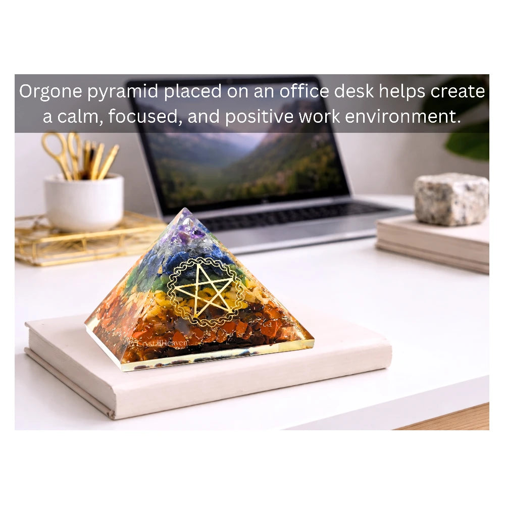 7 Chakra Orgone Pyramid (Pentacle)