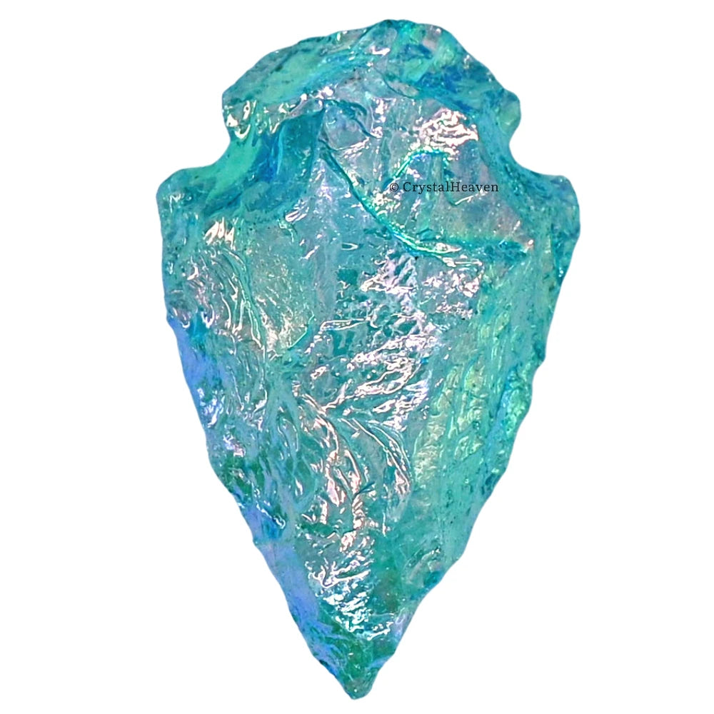 Aqua Aura Quartz Arrowhead - 1" to 1.5" (25 Pieces)