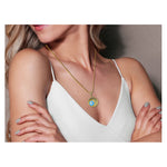 Sky Blue Minimal Evil Eye Pendant Necklace