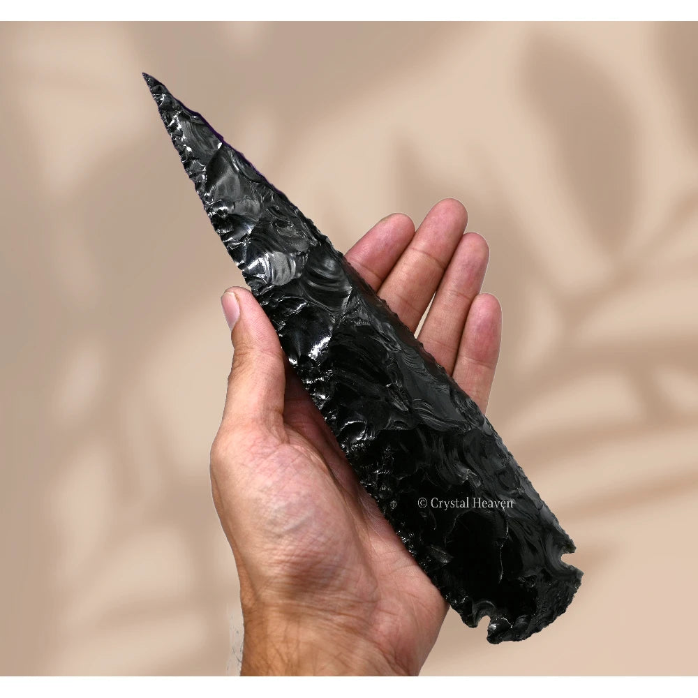 Black Obsidian Arrowhead - 9" to 10"