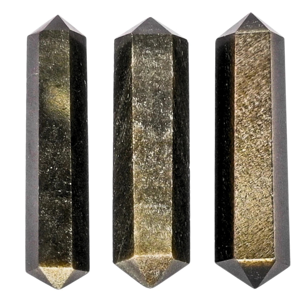Gold Sheen Obsidian Pencil Points (Double Terminated) (Set of 50)