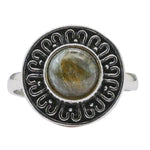 Labradorite Ring (Silver/Round)