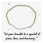Peridot Bracelets - 2mm Faceted Beads (Silver)