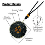 Shungite Necklace - Copper coil